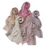 Chiffon Embroider Scarf Elegant Headscarf Shawl Versatile Ramadan Shawl  Women Headwear