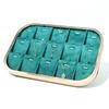 Elegant Velvets Jewelry Storage Tray Pendant Holder Elegant Jewelry Box Stackable Display Showcase Plate for Necklace