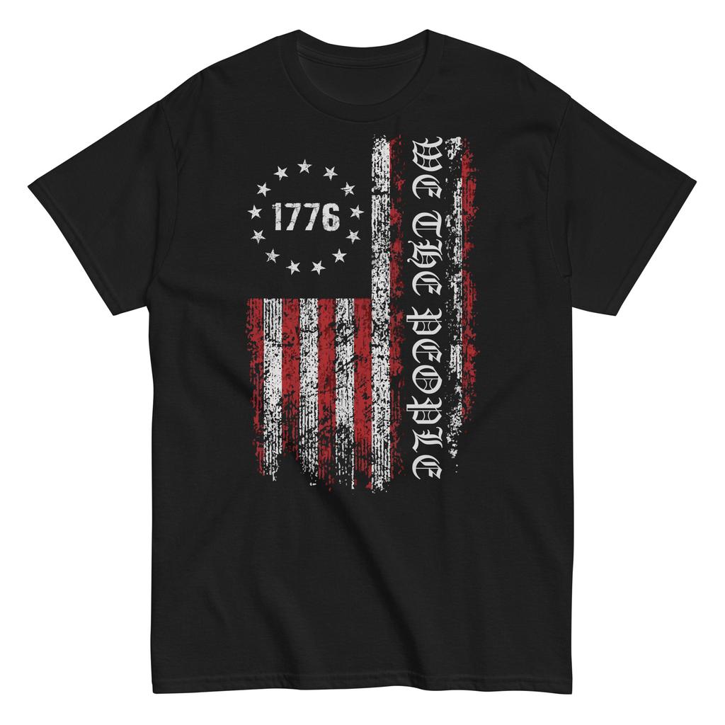 Patriotisches T-Shirt, WE THE PEOPLE Flagge, Vintage USA Flagge 1776, Unisex T-Shirt