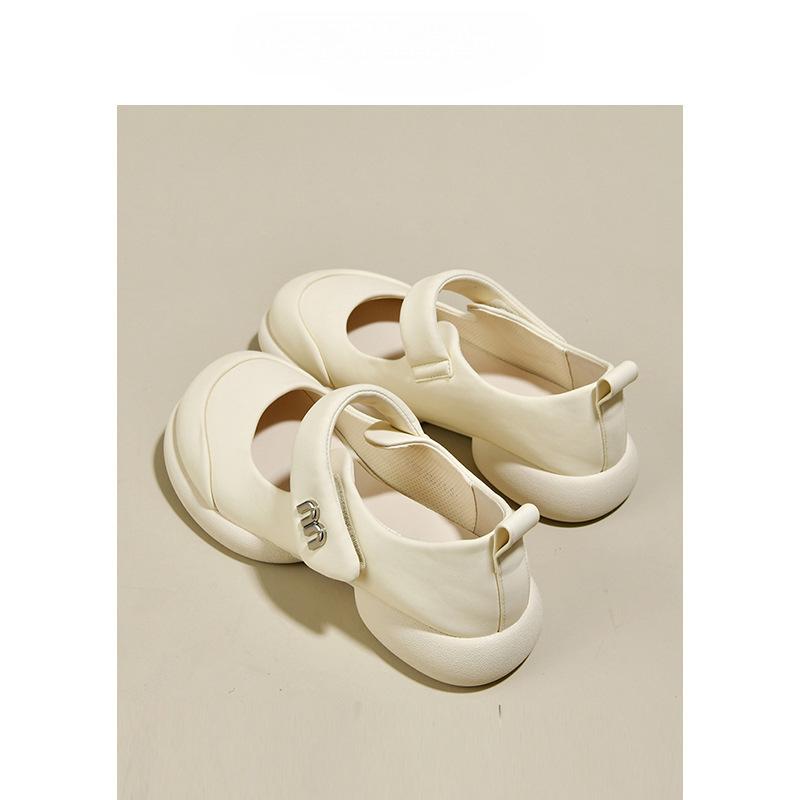 Mary Jane shoes women's 2025 new spring and summer sandals platform-soled small leather shoes Velcro not tired feet women's shoes soft-soled single s