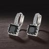 Boucles d'Oreilles Manchette Zircon Noir - Style Européen & Américain Bijoux les Plus Vendus