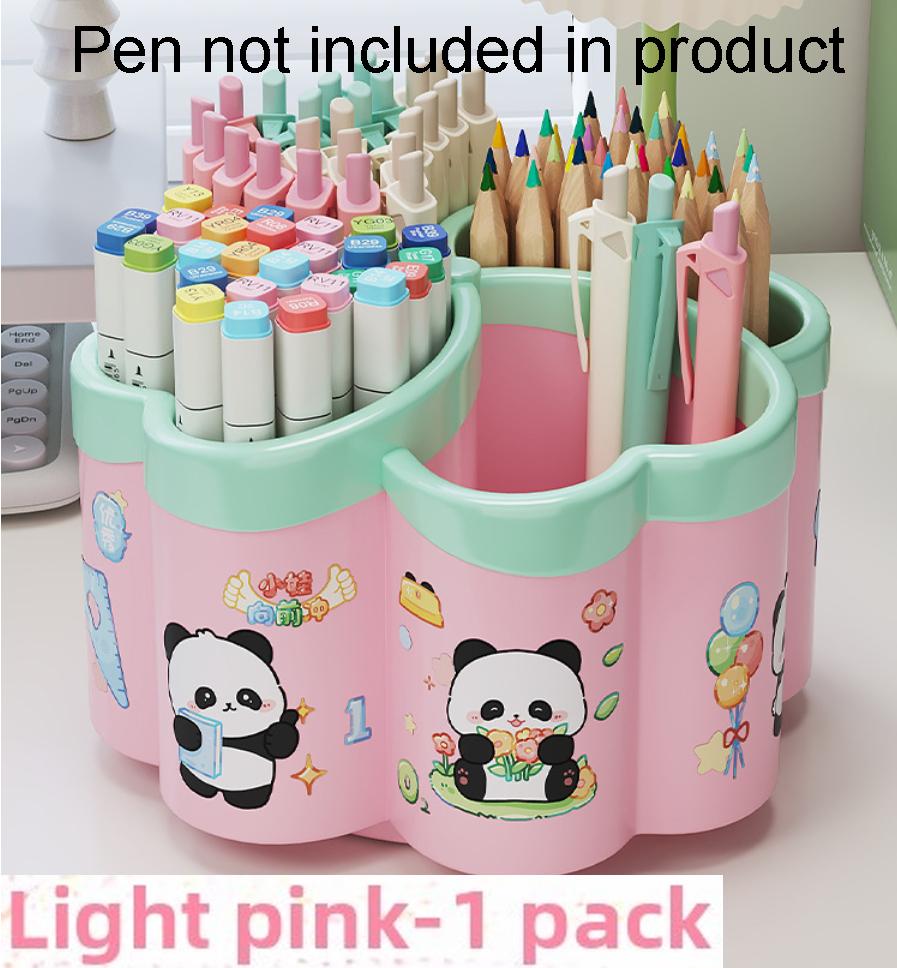 

1-Piece 360° Rotating 4-Slot Pen Holder - Large Capacity Desk Organizer for Office, Home & School
