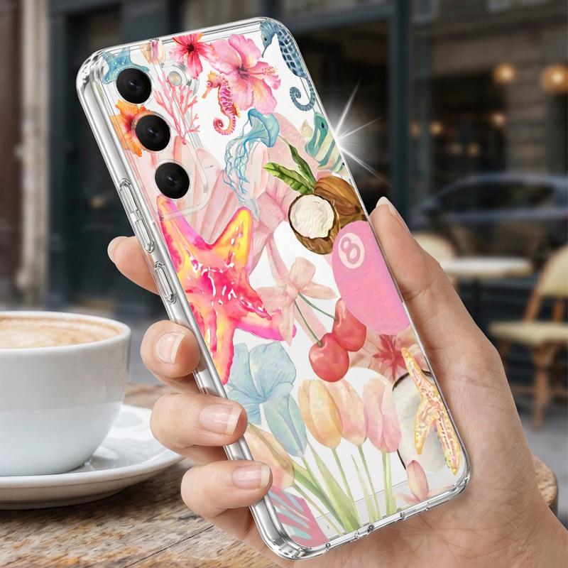 Starry Sea Dolphin Adventure Phone Case For Samsung S26 S25 Ultra S24 Plus S22 S23 S21 FE A54 A15 A35 A55 A16 A36 A56 A17 A37 A57 5G Clear Soft Cover
