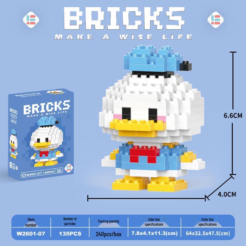 Children's Cartoon Building Blocks Set - Micro-Particle Assembly Girl Toy Gift