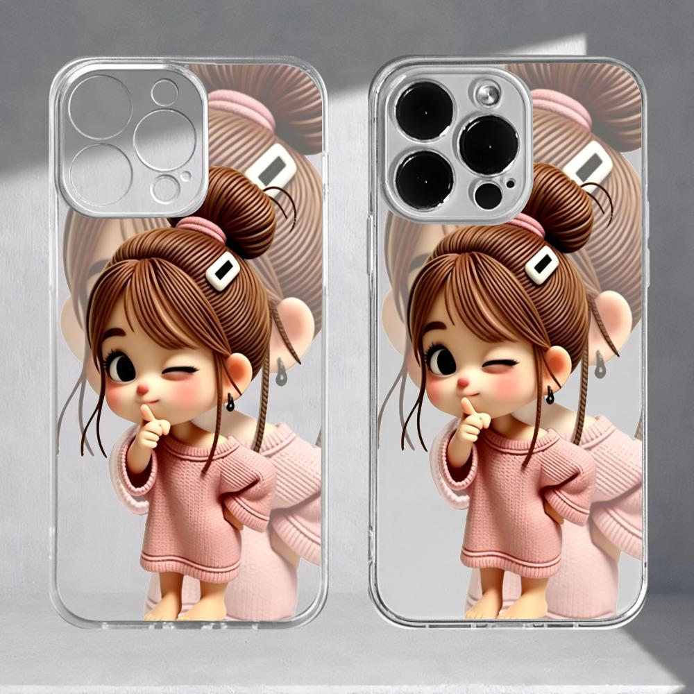 Cool Girl Pattern Phone Case iPhone 17promax 16 Pro 15 Pro 14 13 12 11 XS 14 PRO MAX 16 Plus 14Pro 12pro Soft Shell