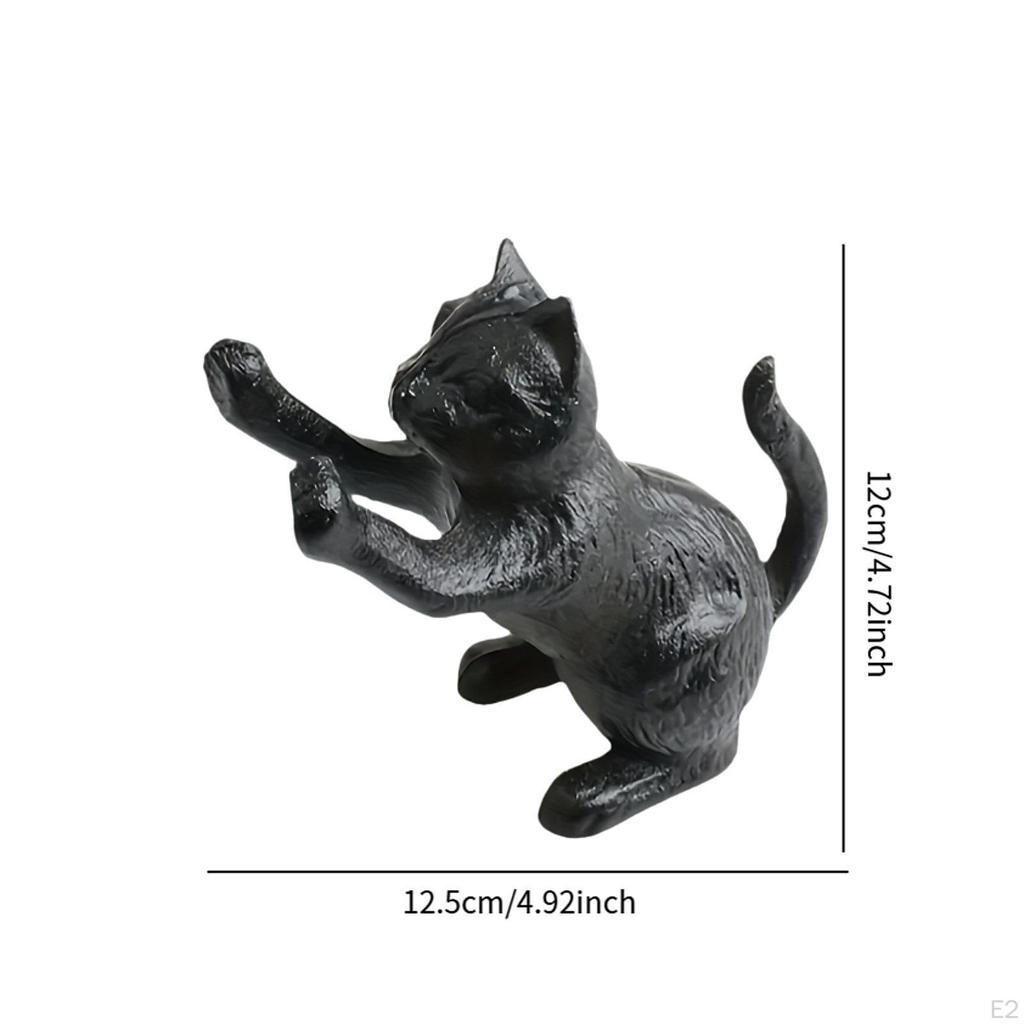 Decorative Cat end Desktop Storage Decoration Statue Cast Iron for Display Shelf Library Study