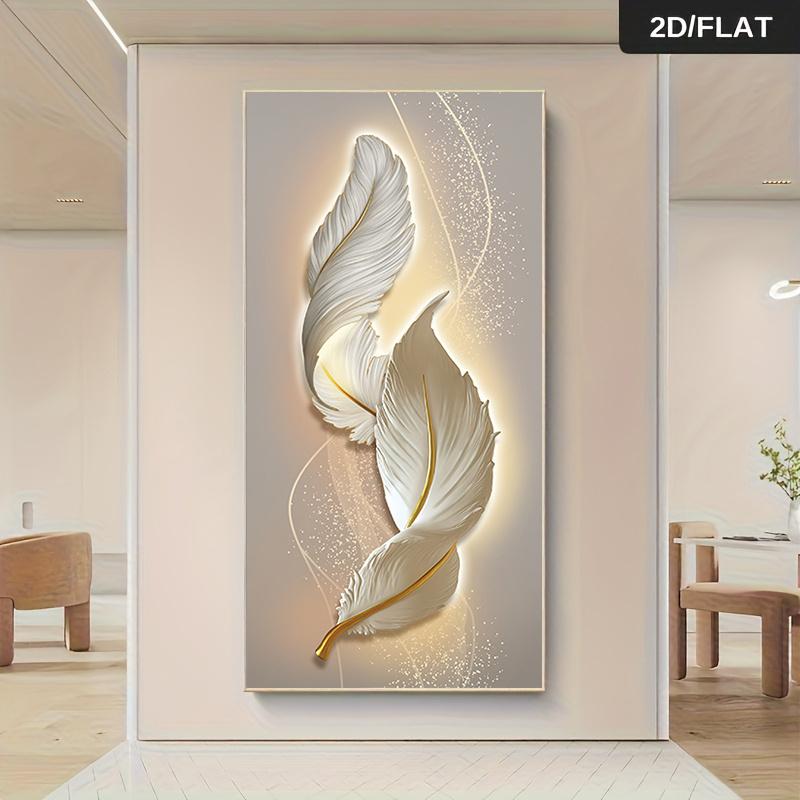 1 modern minimalist tüy dekorasyon tablosu, oturma odası kanepe arkası duvar çerçevesiz asılı tablo, yatak odası fuaye ligh