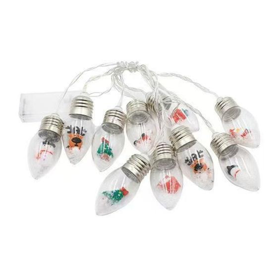 Christmas Snow String Lights LED Colored Snow Bulbs Decorations for Home
