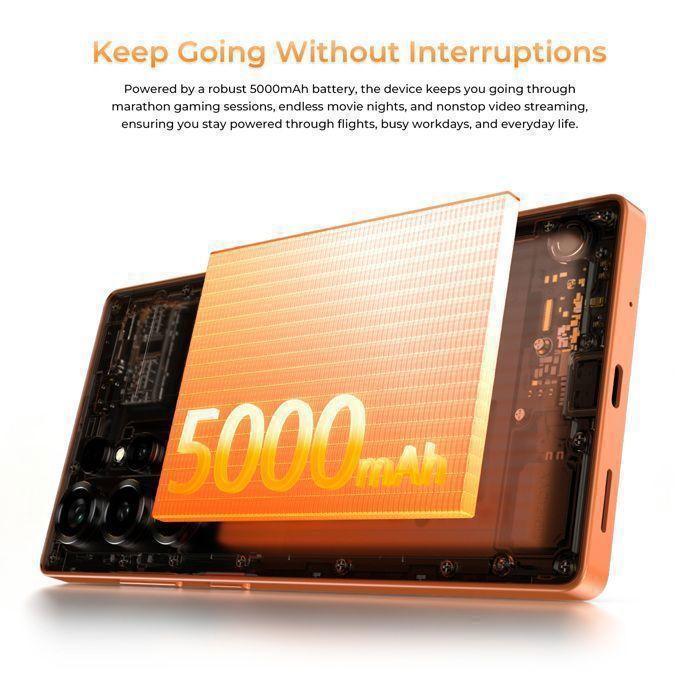 OUKITEL C66 Smartphone 24GO+512GO Écran 6,73" 120Hz 5000mAh Telephone Portable Android 16 64MP Telephone Double SIM/NFC/GPS Orange