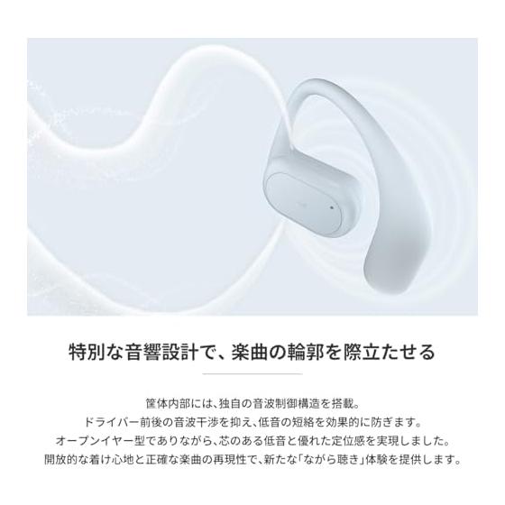 Radius HP-H300BT Completely Wireless Earphones: Hear-scape Series Bluetooth Compatible, Earhook Type, Listen while not blocking your ears, Compact,