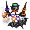 Inflatable Witch Pot Toss Game Halloween Party Favors Supplies for Kid Indoor & Outdoor Witch Hat Spider Bat Ghoast  Game