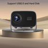 Portable HD Android Projector with Automatic Keystone & White Wall Compatibility