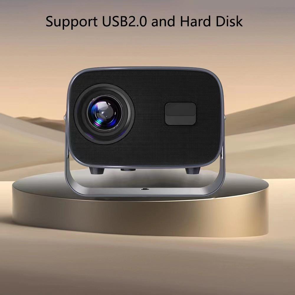 Portable HD Android Projector with Automatic Keystone & White Wall Compatibility