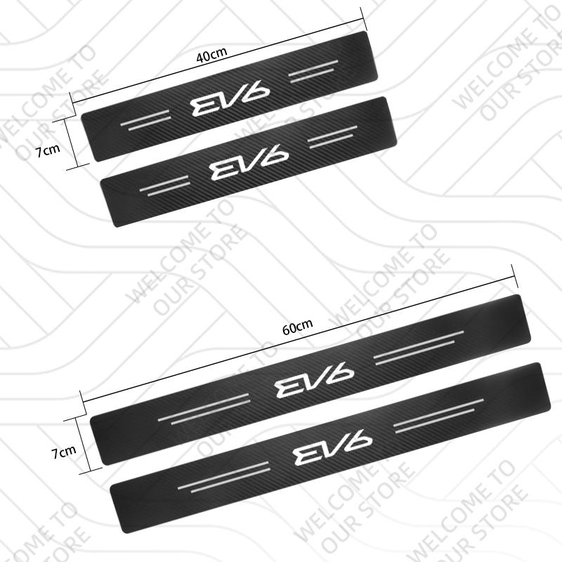4/5 Stück Für KIA EV9 EV8 EV7 EV6 EV5 EV4 EV3 EV2 EV1 EV LOGO Elektrofahrzeug Autotürschwellenaufkleber Kofferraum Kratzschutz-Aufkleber vjsr1