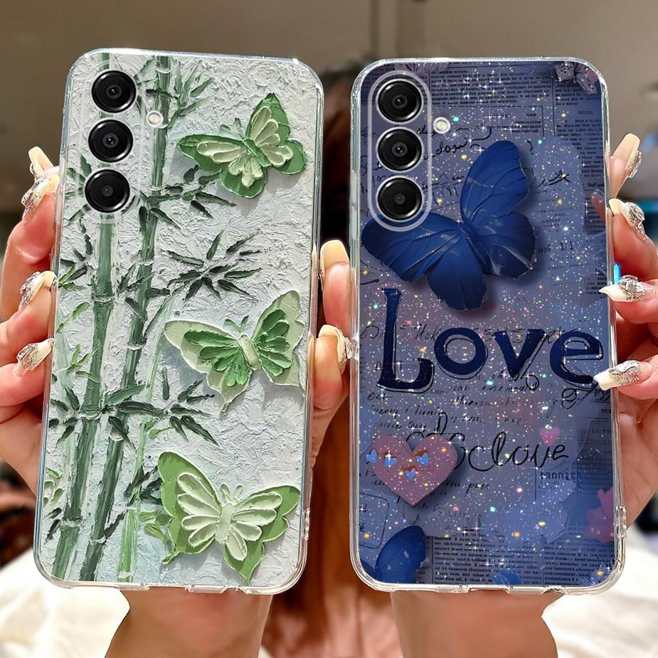 For Samsung Galaxy A17 5G Case SM-A176B New Cat Butterfly Painted Cover Soft Slim Phone Case For Samsung A17 A 17 5G Fundas Bags