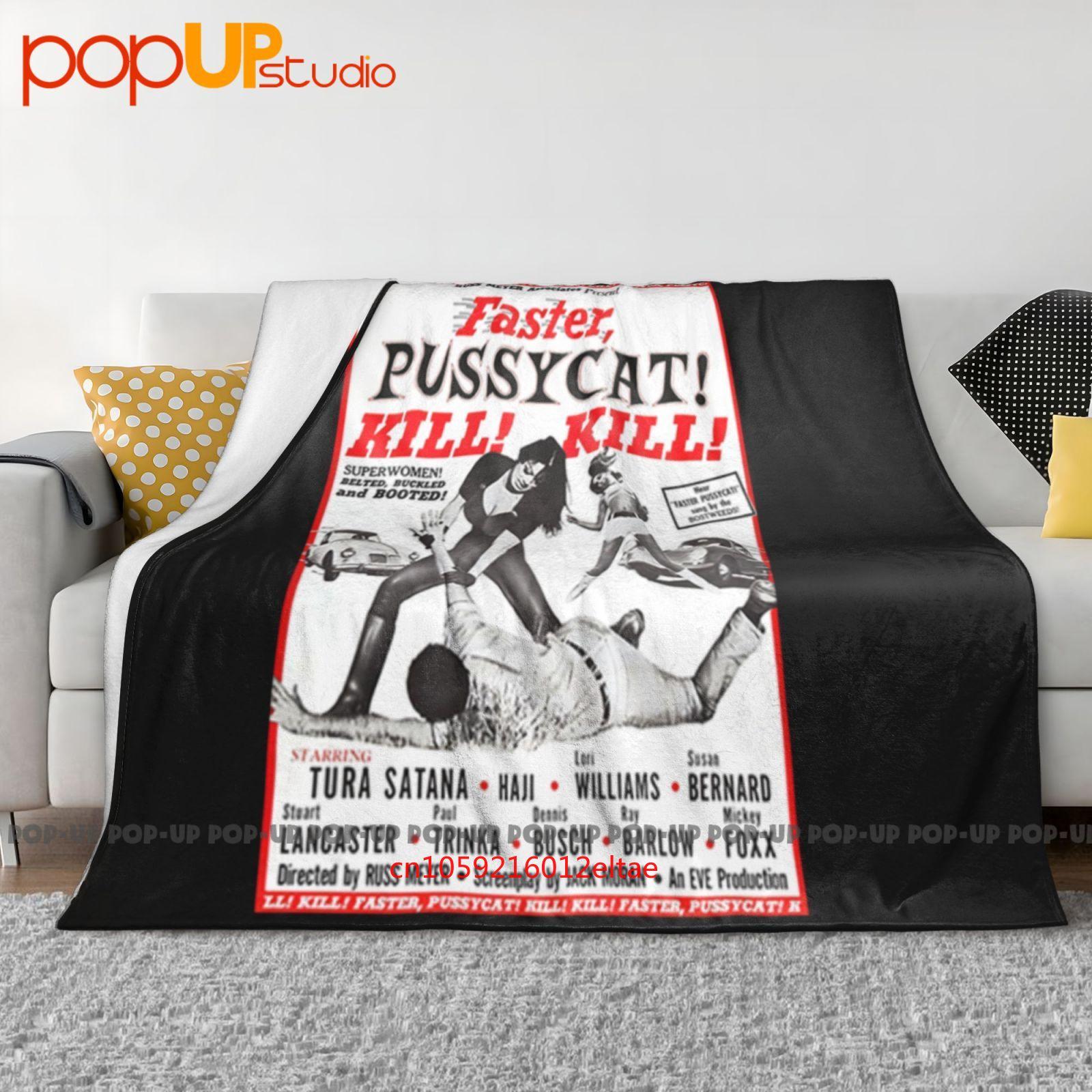 Faster Pussycat Kill Kill Russ Meyer Exploitation Cult Ultra-Soft Blanket Quilt Winter Sofa Cover Bed Covers Size: 75*100cm, Weight: 230 GSM