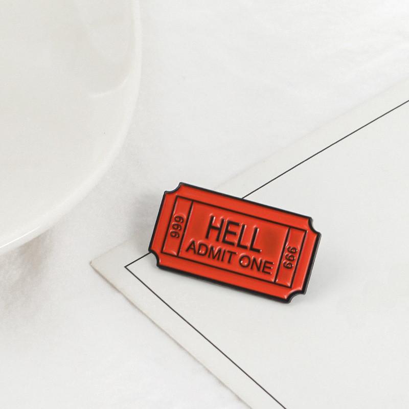 Red Postal Contemporary Stamp Brooch Pin Crafted In Alloy Perfect For Unique Fashion Statements