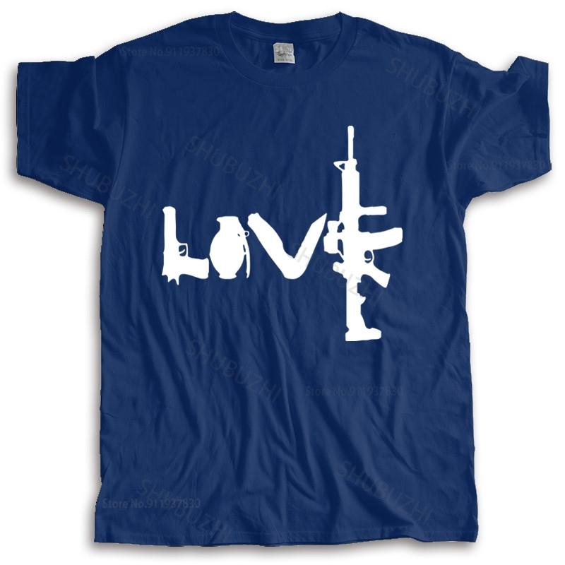 New fashion t-shirt cotton tees Banksy Street Art Love Guns AK-47 AK47 AK 47 men's t shirt brand top tees unisex teeshirt