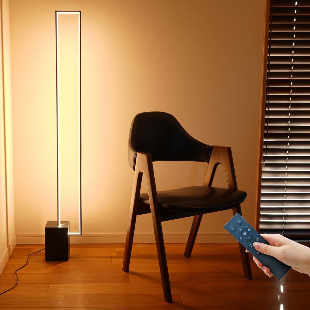 7 Life Floor Light LED Stand Light Indirect Lighting with Remote Control Foot Switch Stepless Dimming Color Interior Light Desk Lamp Stylish Bedroom