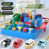 Racing Rail Car Toys Children's Car Break Through The Big Adventure Toy Parking Lot Sliding Track Kids Boy Building Block