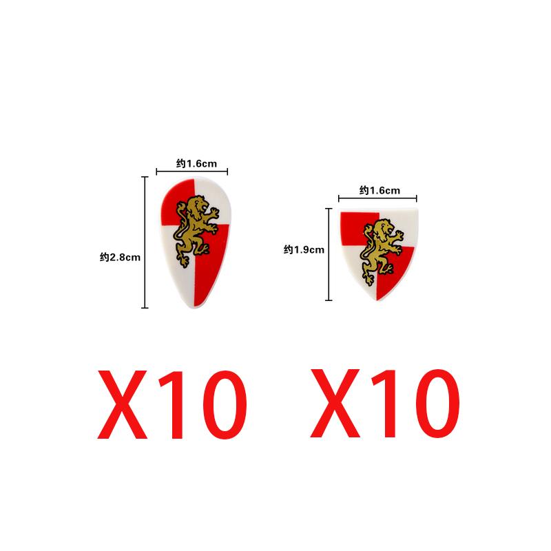 MOC Medieval Building Blocks Viking Crusader Shield Armor Vest Figure Soldier Weapons Accessories Lion Eagle Brick Toy Gift R059
