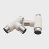 Three-Way Cable TV Splitter: 1 Male to 2 Female RF Signal Adapter