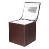 Luodeli Large Brown Shoe Cover Storage Basket with Lid