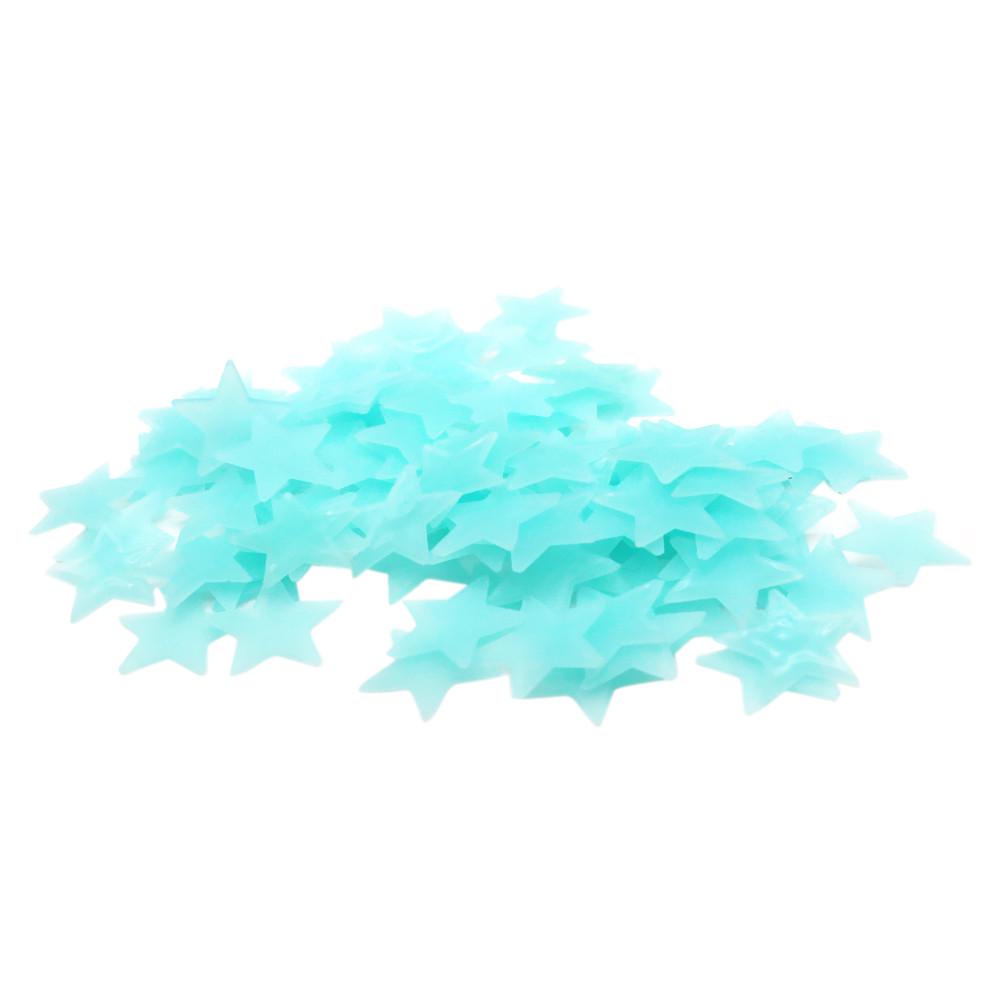 50PC Kids Bedroom Fluorescent Glow In The Dark Snowflake Wall Stickers