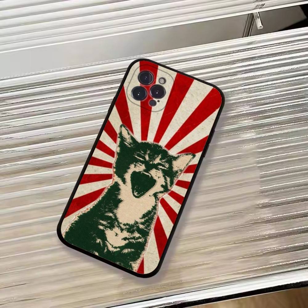 Cute Pet Cat Memes Phone Case For iPhone 17,16,15,14,13,12,11 Plus,Pro Max,XS,Soft Silicone Black Cover