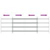Vidaxl Adjustable Window Grate, 4 Metal Bars, 1000-1500 Mm