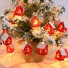 Christmas Wooden House LED String Light Xmas Tree Garland Home Fairy Lamp Merry Christmas Hanging Ornament Gifts