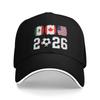 USA Kanada Mexiko Fußball Outfit Herren Damen Baseballkappe Trucker-Mütze Vintage Formale Kopfbedeckung Verstellbare Sonnenkappe