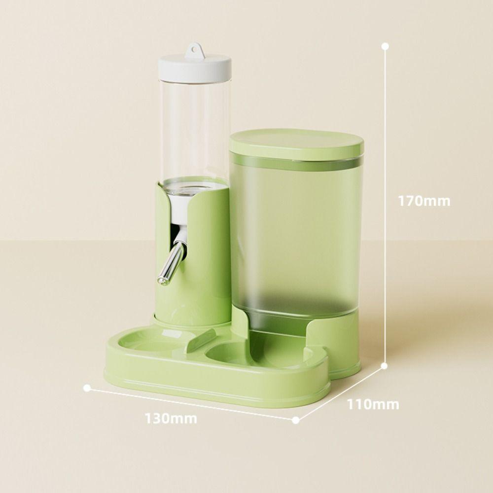 Leak-Proof Hamster Water Dispenser 2 IN 1 Automatic Feeder Prmeium Food Feeding Bowl  Business Trip