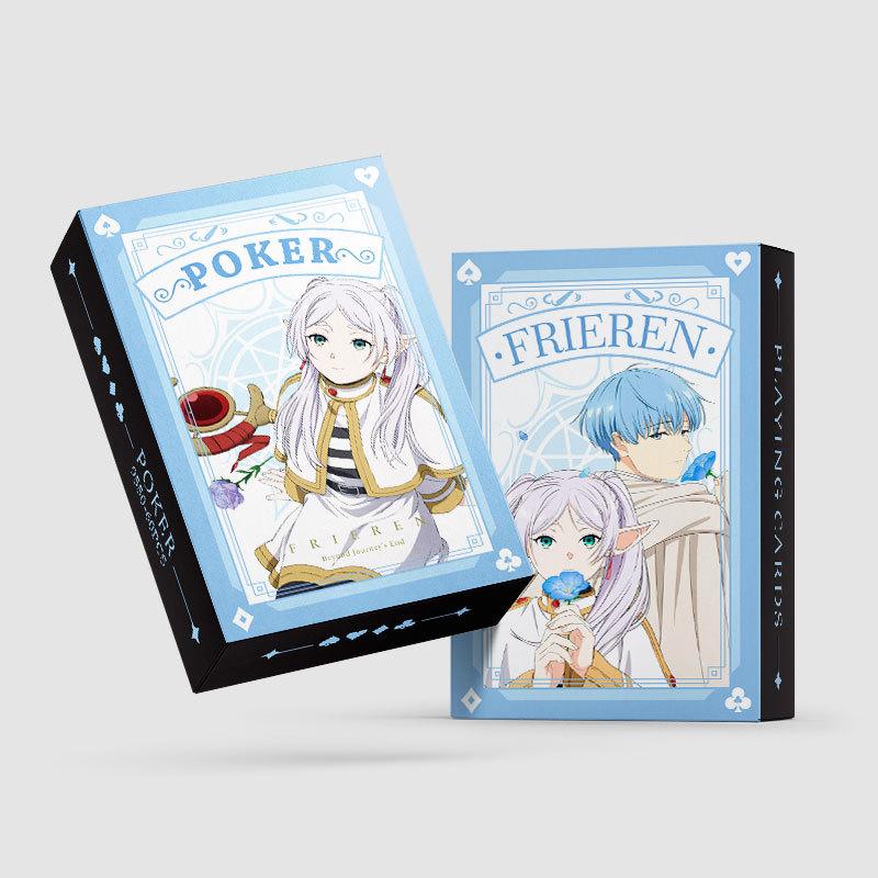 Anime Poker Toy Frieren At the Funeral Game Cards Frieren Himmel Cosplay Hardcover Coollection Gift