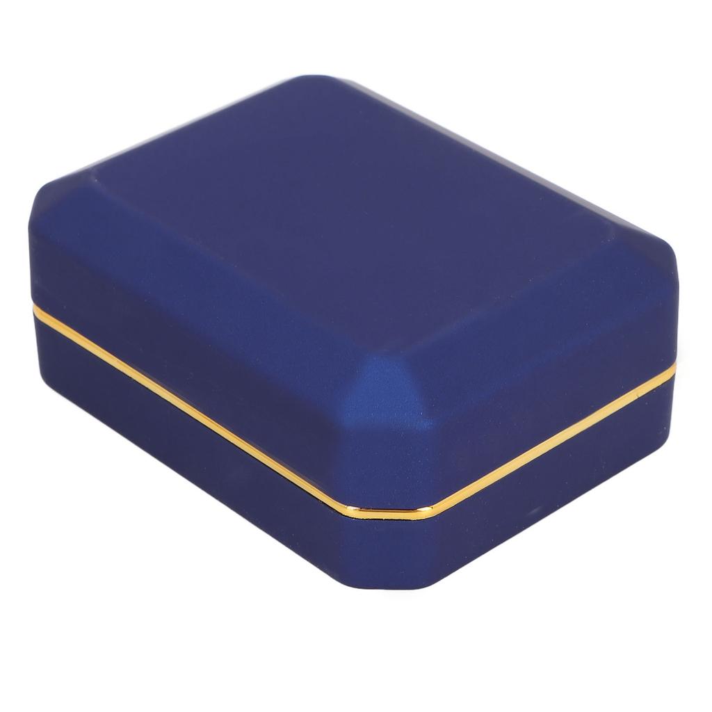 Jewelry Display Box Light Flocking Inside Rings Pendant Storage Gift Box for Engagement Wedding SupplyBlue