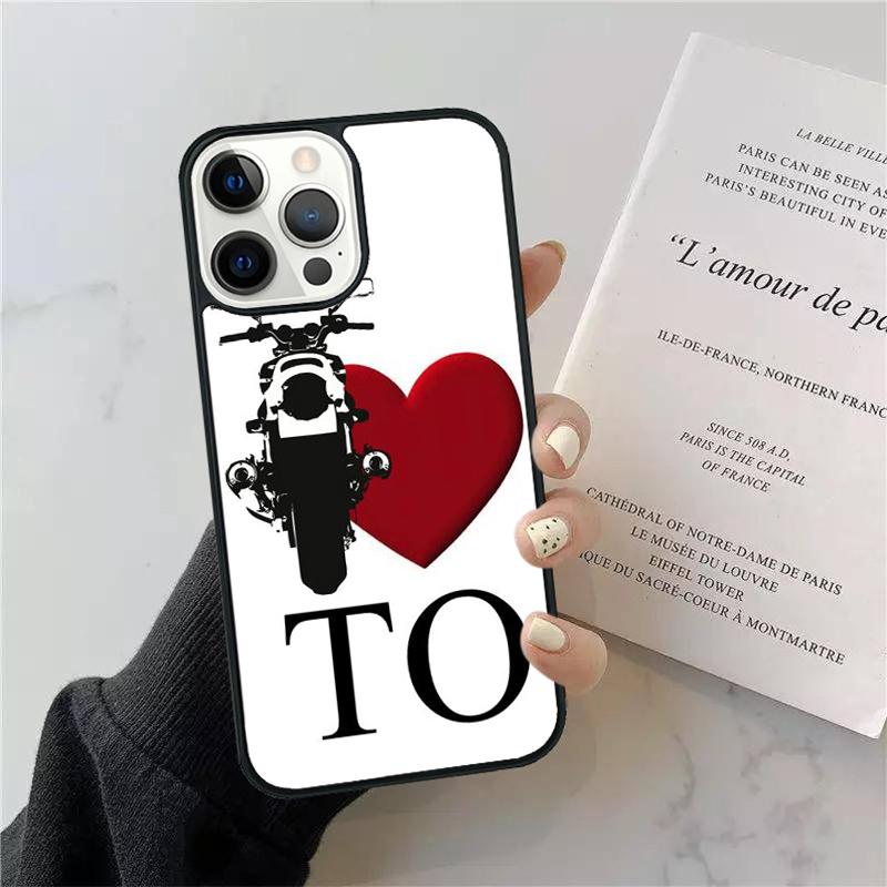 Motorcycle Heartbeat Phone Case For Apple iPhone 17 Air 11 Pro Max Plus SE2020 Coque For iPhone 17 Air 14 15 16 13 12 Max Cover