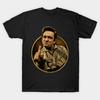 Men Black Print T-shirt Johnny Cash Flipping The Bird Vintage Hd Classic No-Cut Transfer Paper Print Cotton Tshirt