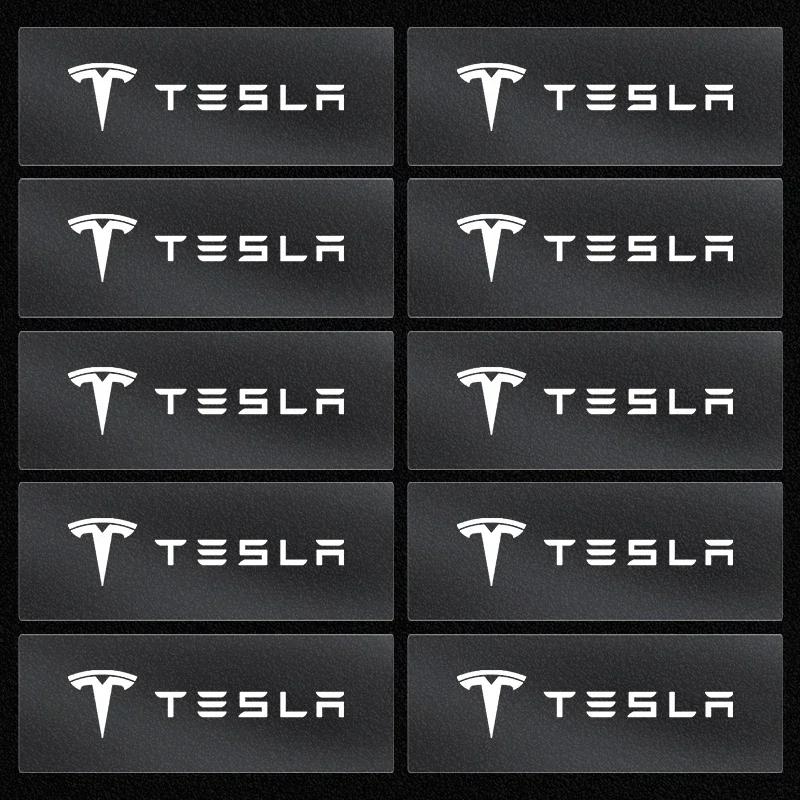 

1/2/5/10pcs Car Styling Emblems Stickers Interior Decoration Decal For Tesla Model 3 Y S X 2021 Roadster Cybertruck Juguete