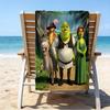Ultra-weiches Strandtuch mit Shrek-Thema, ideal für Pool - Camping, Tauchen - Perfekter Reisebegleiter, Lebendiges Strandtuch.