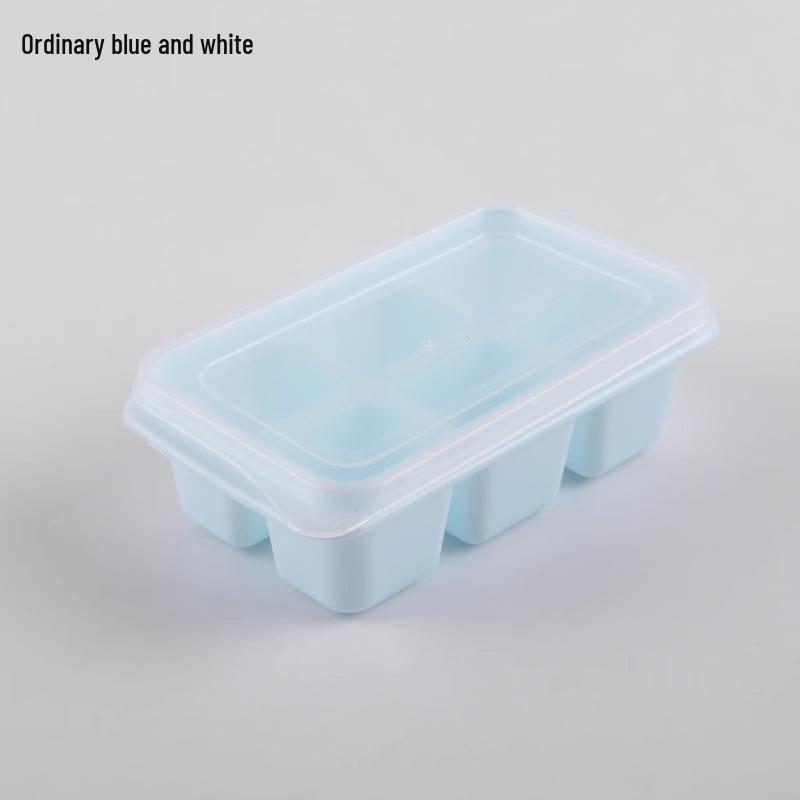 Silicone Ice Cube Tray with Lid, Food-Grade, Soft Bottom for Easy Release, Household Refrigerator Use for Homemade Ice Cubes.