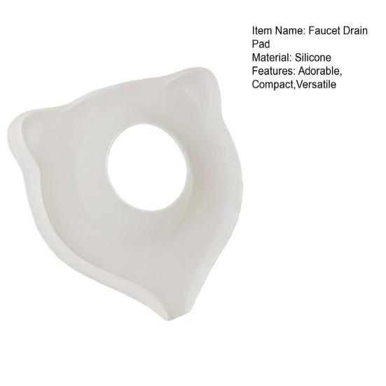 Silikonová ochrana proti stříkající vodě z kohoutku Roztomilý kreslený zachytávač kapek s odtokovým otvorem Flexibilní snadno instalovatelná podložka pod kohoutek do kuchyně koupelny