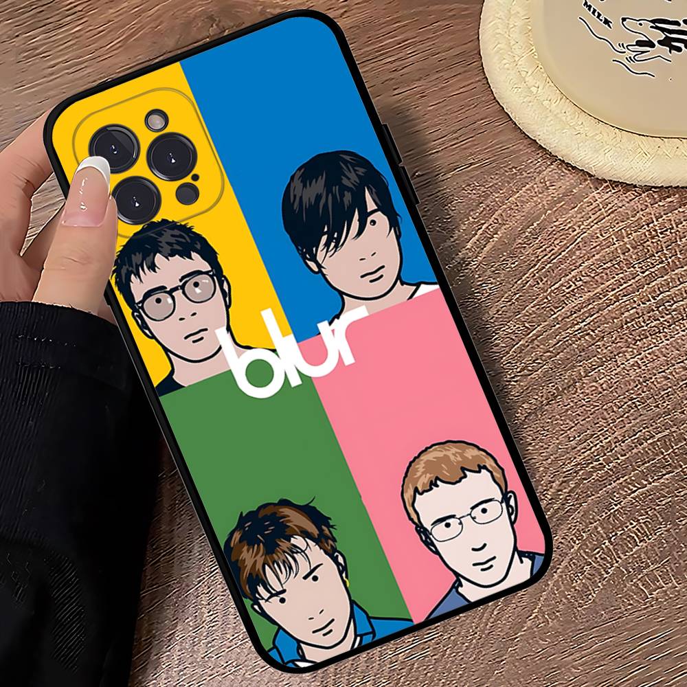 Rock Band B-Blur Phone Case For IPhone 16 Pro Max 15 17 Plus 14 13 12 Mini 11 Black Cover