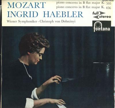LP Record INGRID HAEBLER CHRISTOPH VON DOHNA  Mozart Piano Concerto No. 27 K.595 SFON7508 FONTANA Japan Classical Used