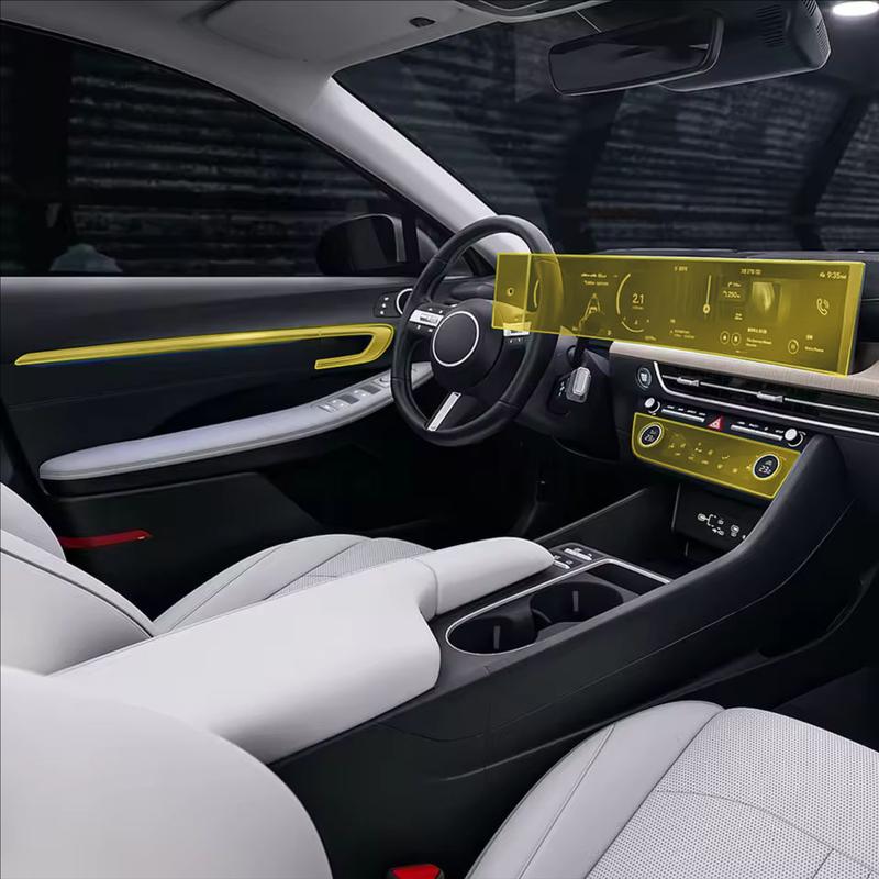 Pre-cut TPU Interior Film for Hyundai Sonata 2024 2025 Car Gearbox Panel Dashboard Anti-Scratch Transparent Protector PPF Film