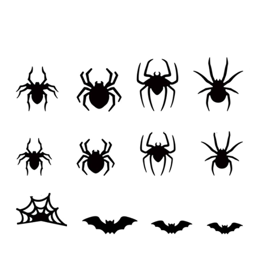 3D Design LED Decoration - Halloween Lighted Stickers Decor Light - Hanging Wall Luminous Glow Clings For Home Bar Halloween Party
