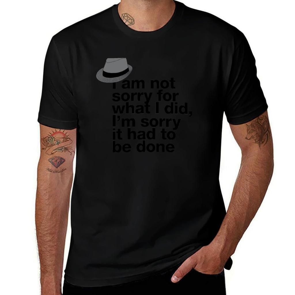 Im Zweifel zitiere Raymond Reddington Ich bereue nicht, was ich getan habe, ich bedauere, dass es getan werden musste Zitat Mit Fedora Hut T-Shirt