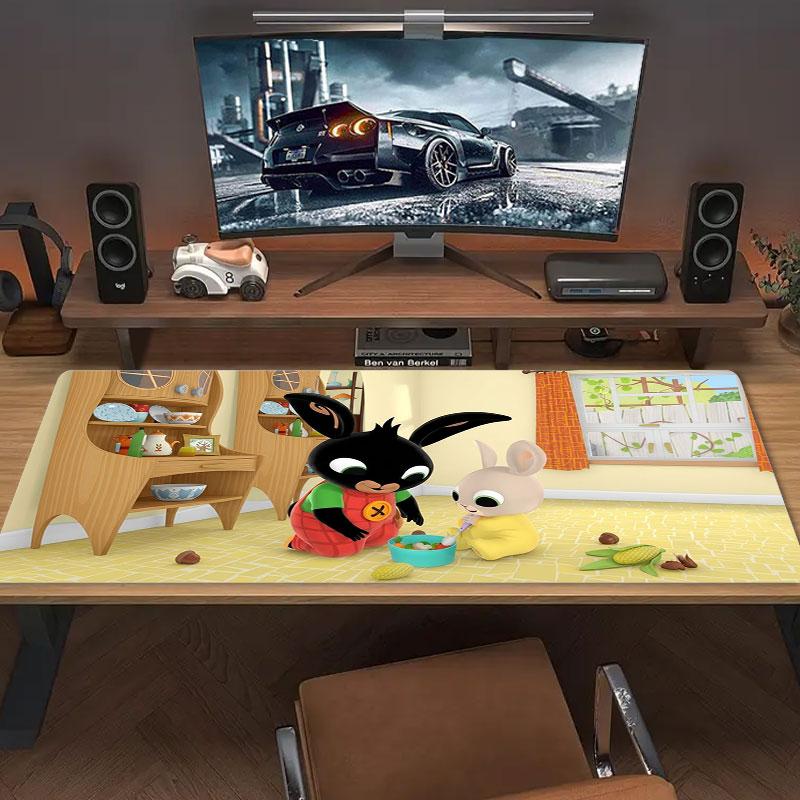 Bing Large Size Mouse Pad Large Gaming Table Cushion Non-slip Laptop Tablet Big Mousepad XXL Mat Mini PC Playmat With Lock edge