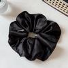 Elástico de Cabelo Feminino Cor Pura Estampa de Camélia Alta Elasticidade Corda de Cabelo Cetim Liso Scrunchy de Cabelo Acessório de Cabelo Sem Danos