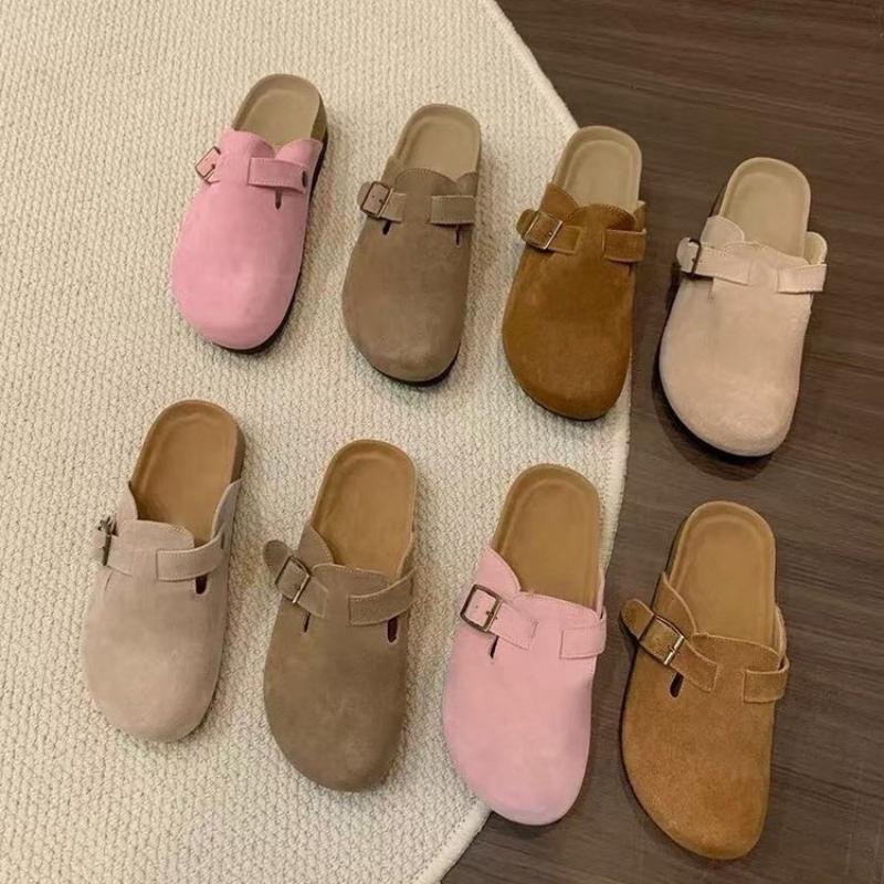 Tamanho Grande Tamancos Clássicos de Cortiça Camurça Chinelos Moda Mulheres Homens Mules Exterior Antiderrapante Tamancos de Cortiça Chinelos Com Fivela Ajustável
