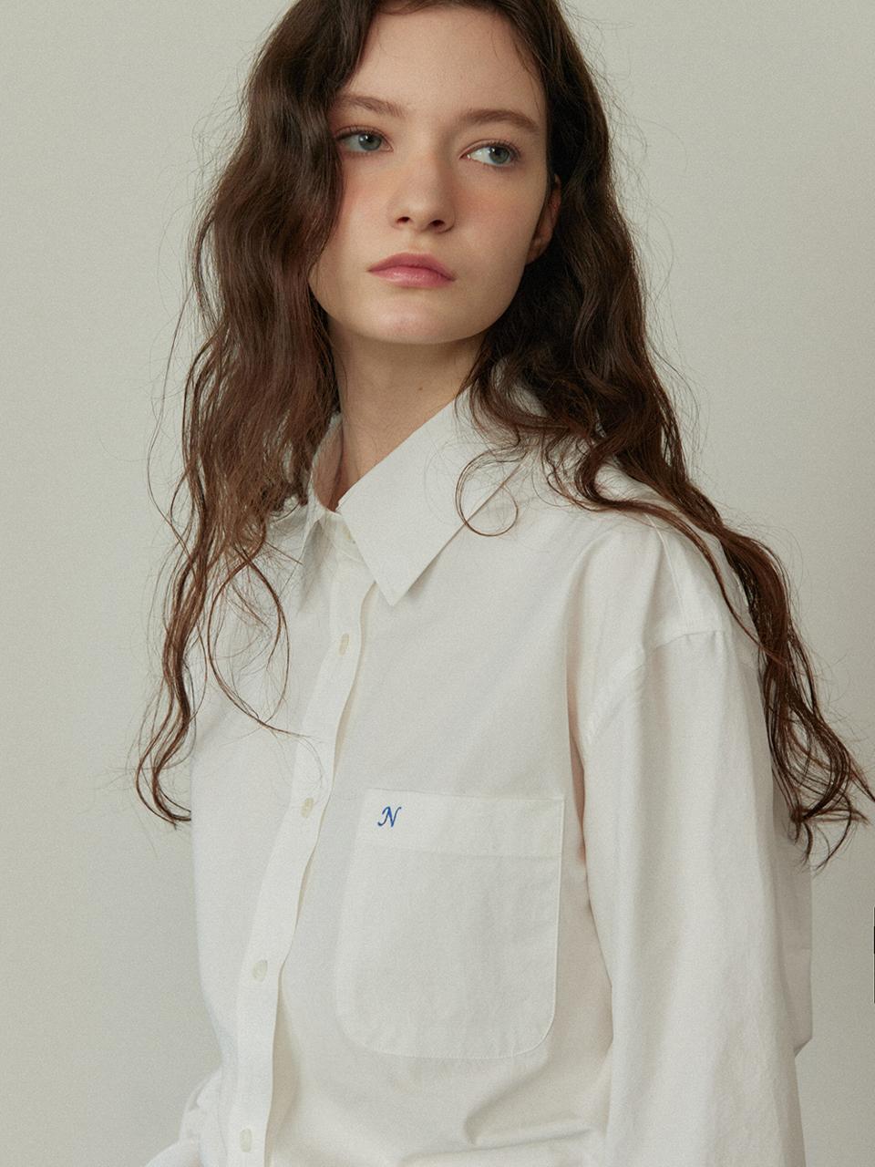 Nowood Needle Cotton Shirt (White) Free